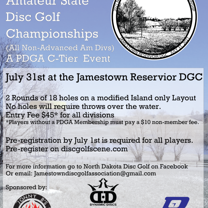 North Dakota Amateur State Disc Golf Championship Jamestown Events