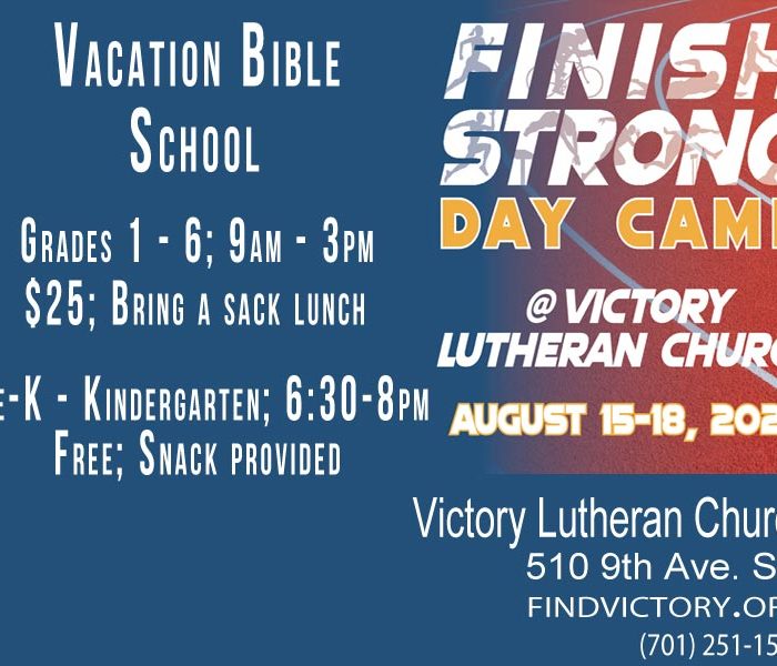 VBS at Victory Lutheran Jamestown Jamestown Events Calendar